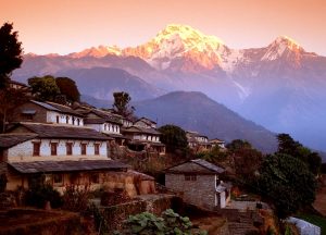 ghandrung village and annapurna south nepal himalaya